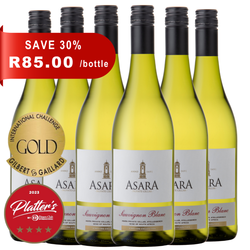 Bottle of Asara Sauvignon Blanc 2022 white wine from Stellenbosch