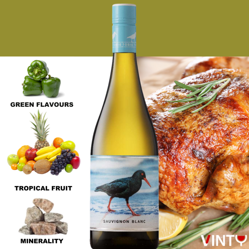 Stettyn Tobie Sauvignon Blanc 2025 bottle with citrus and herb garnish