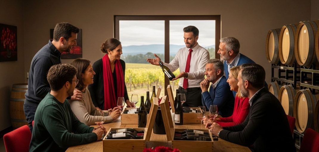 wine cases, wine discovery, tasting room