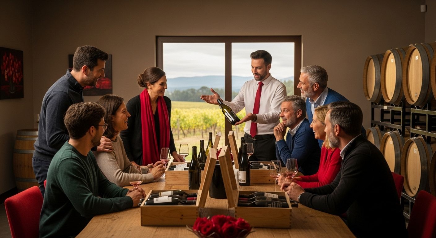 wine cases, wine discovery, tasting room