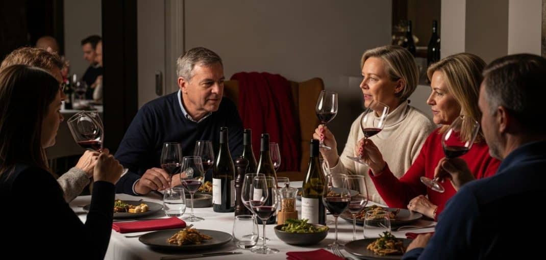 winter wine tasting, South Africa, cozy dining