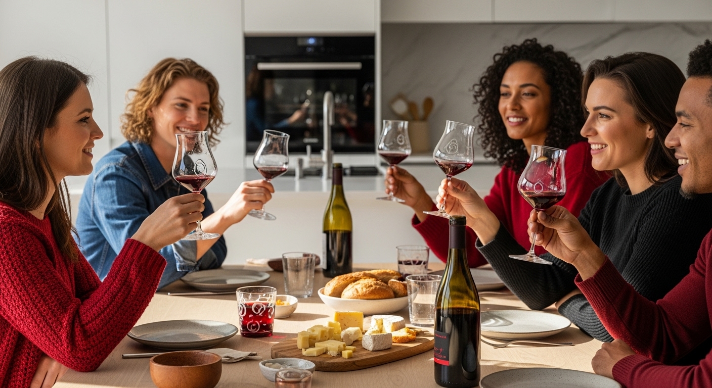 Wine glass shapes tasting