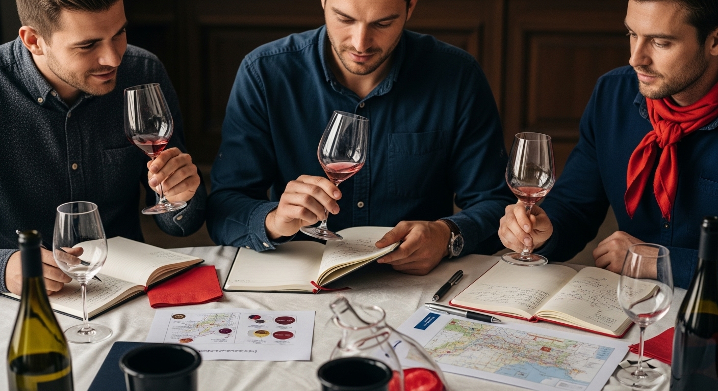 wine tasting expert demonstration
