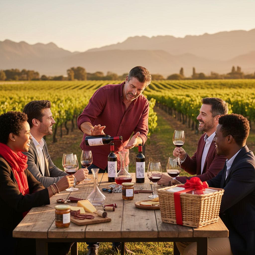 South African wine gifts, vineyard experience, wine tasting